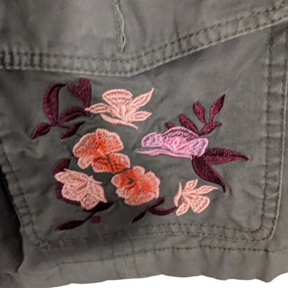 Ødyn (Odyn) Floral Embroidered Olive Green Quilted Military Jacket Size Small - Picture 4 of 11